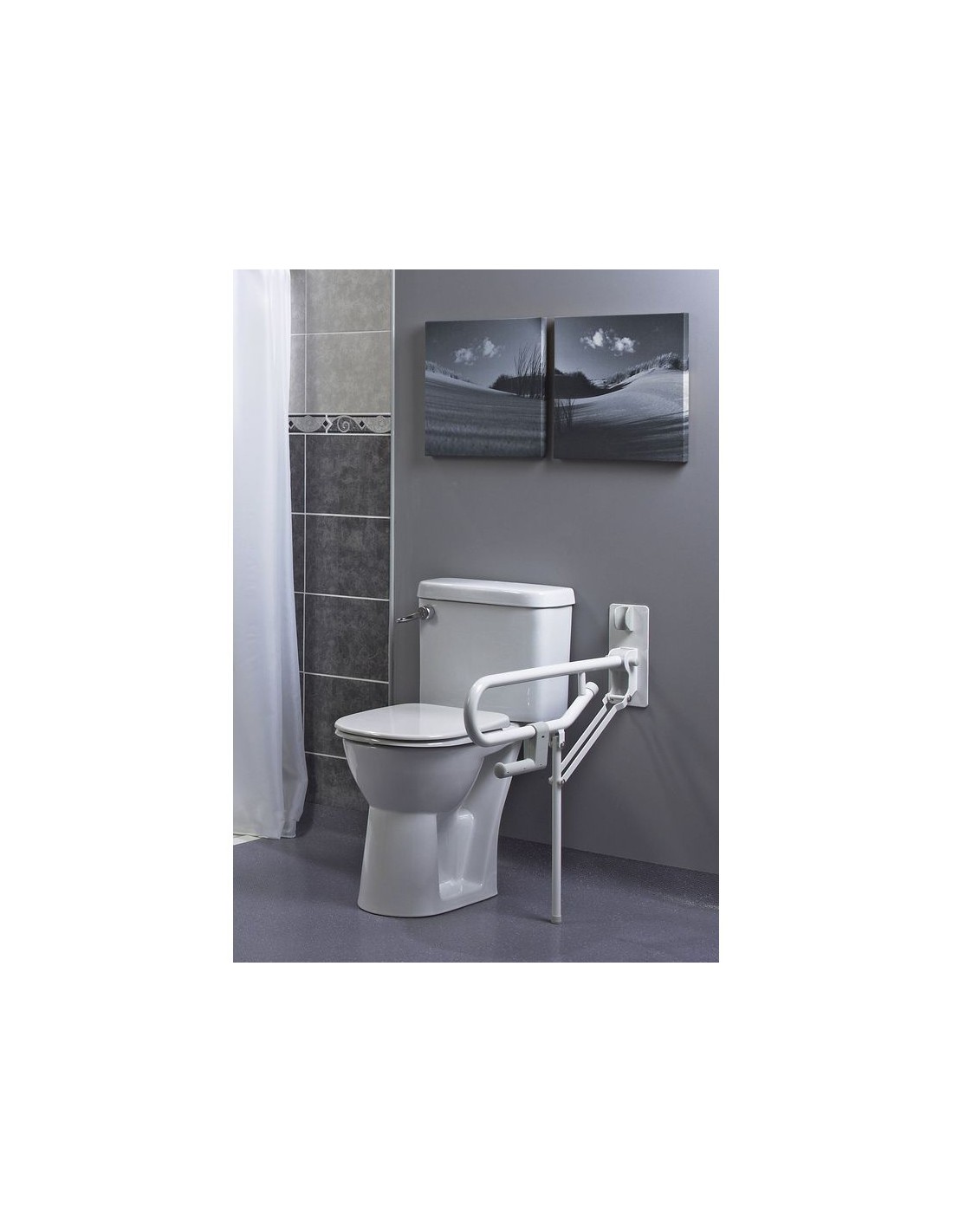 Bras d'appui relevable Pro - Pied réglable bleu