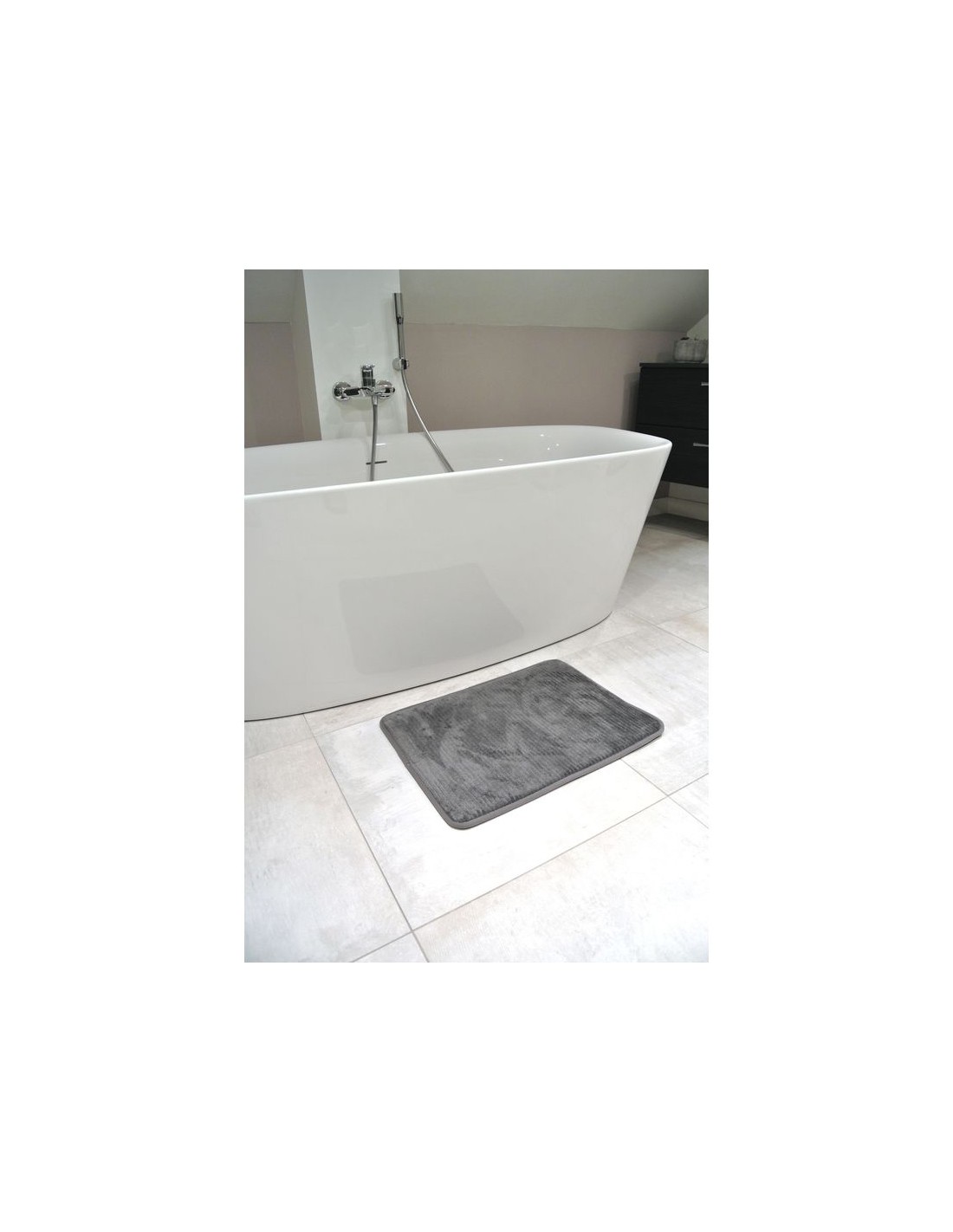 Tapis antidérapant à mémoire de forme Secure Soft - Gris anthracite