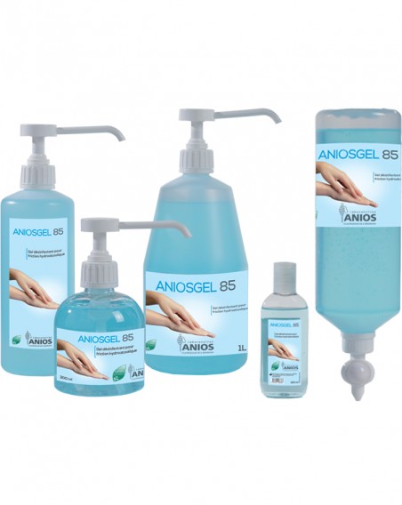 Gel hydroalcoolique thixotropique Aniosgel 85 bleu