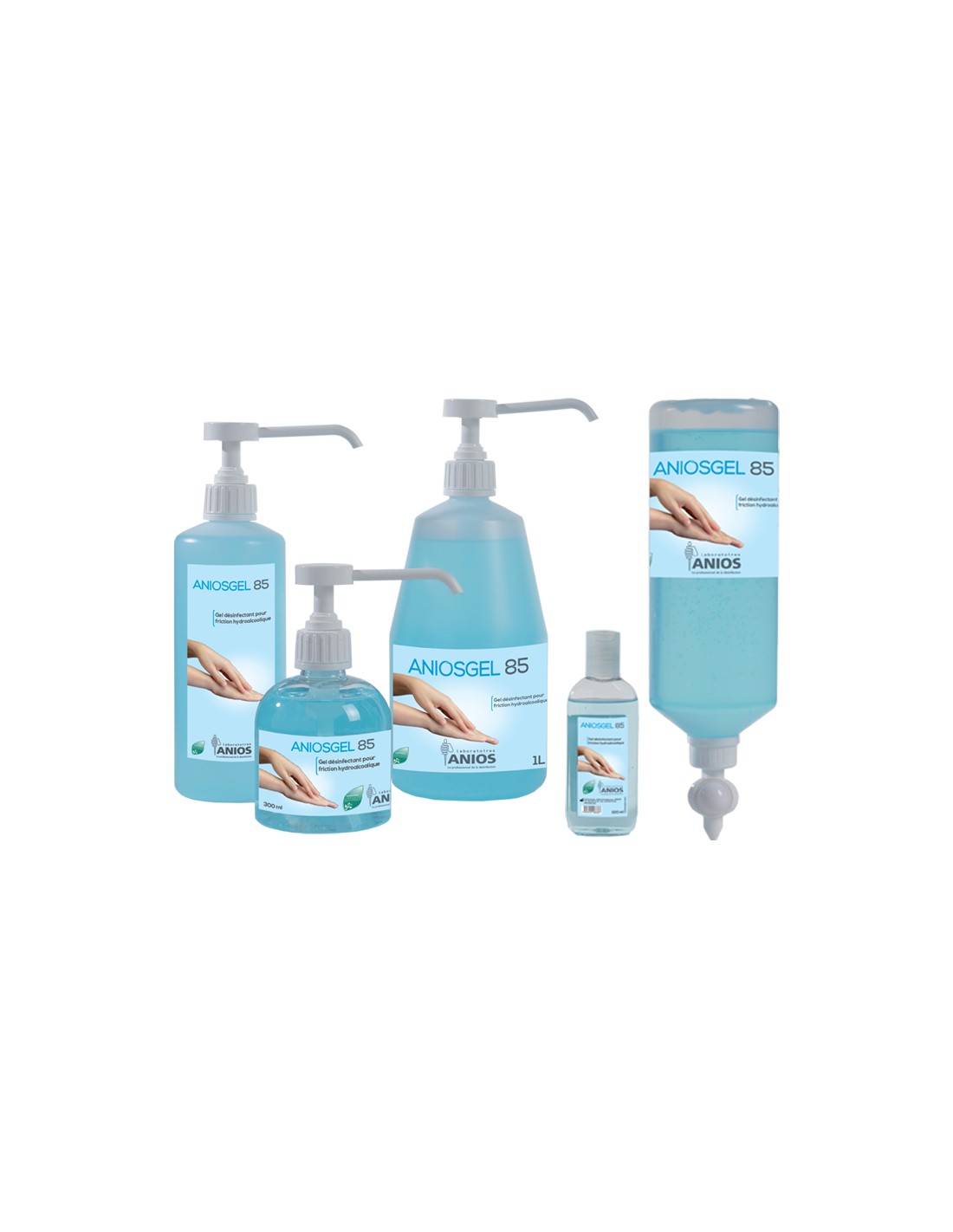 Gel hydroalcoolique thixotropique Aniosgel 85 bleu