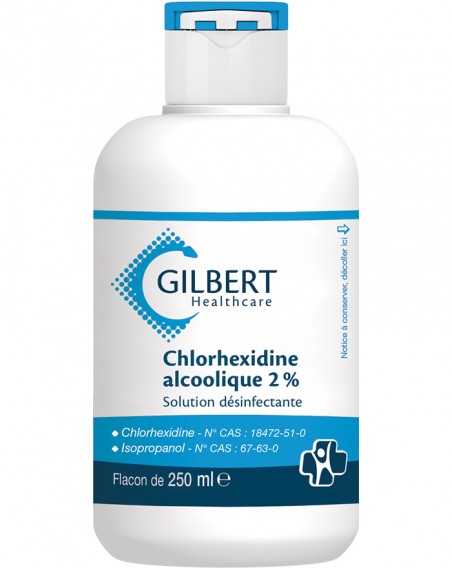 Solution désinfectante incolore Chlorhexidine alcoolique 2%*